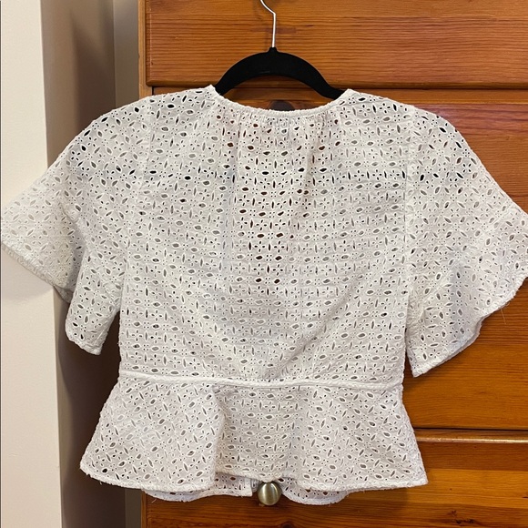 Madewell Eyelet Tie-Front Top - Picture 5 of 5